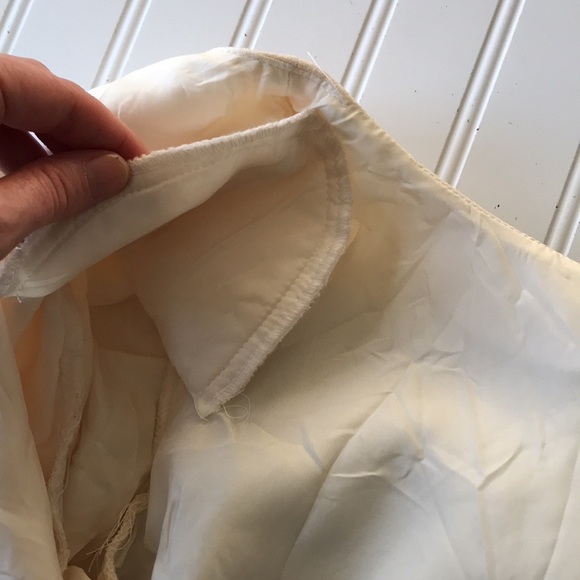 Sara Campbell vintage dress cream blue black colorblock - Picture 2 of 10